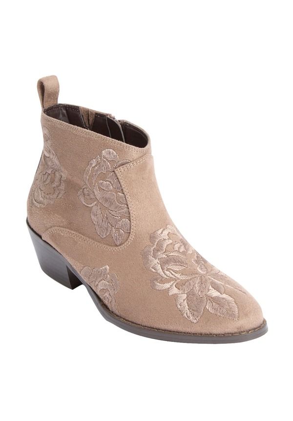 コンフォートビュー レディース シューズ ブーツ・レインブーツ Comfortview The Gwyneth Bootie Dark Taupe トープ