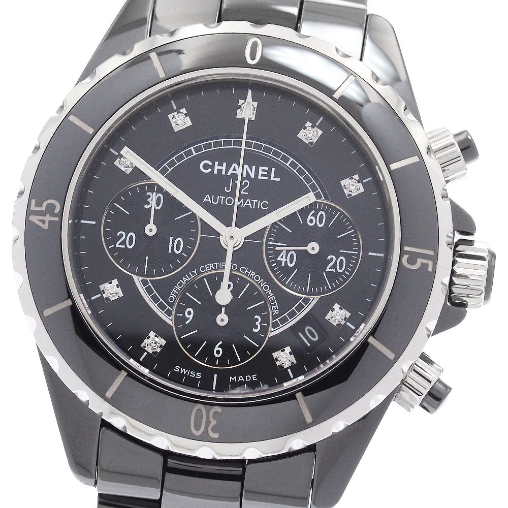シャネル CHANEL H2419 J12 クロノグラフ 9Pダイヤ 自動巻き メンズ _968694