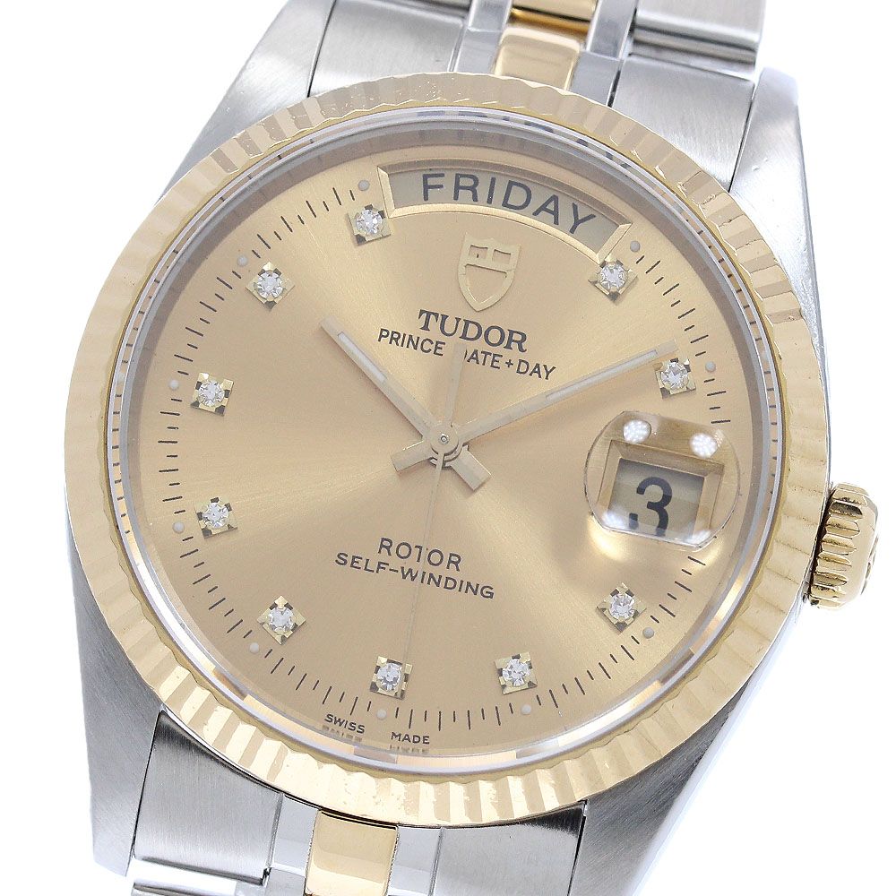 チュードル TUDOR 76213 プリンス デイトデイ 10Pダイヤ 自動巻き