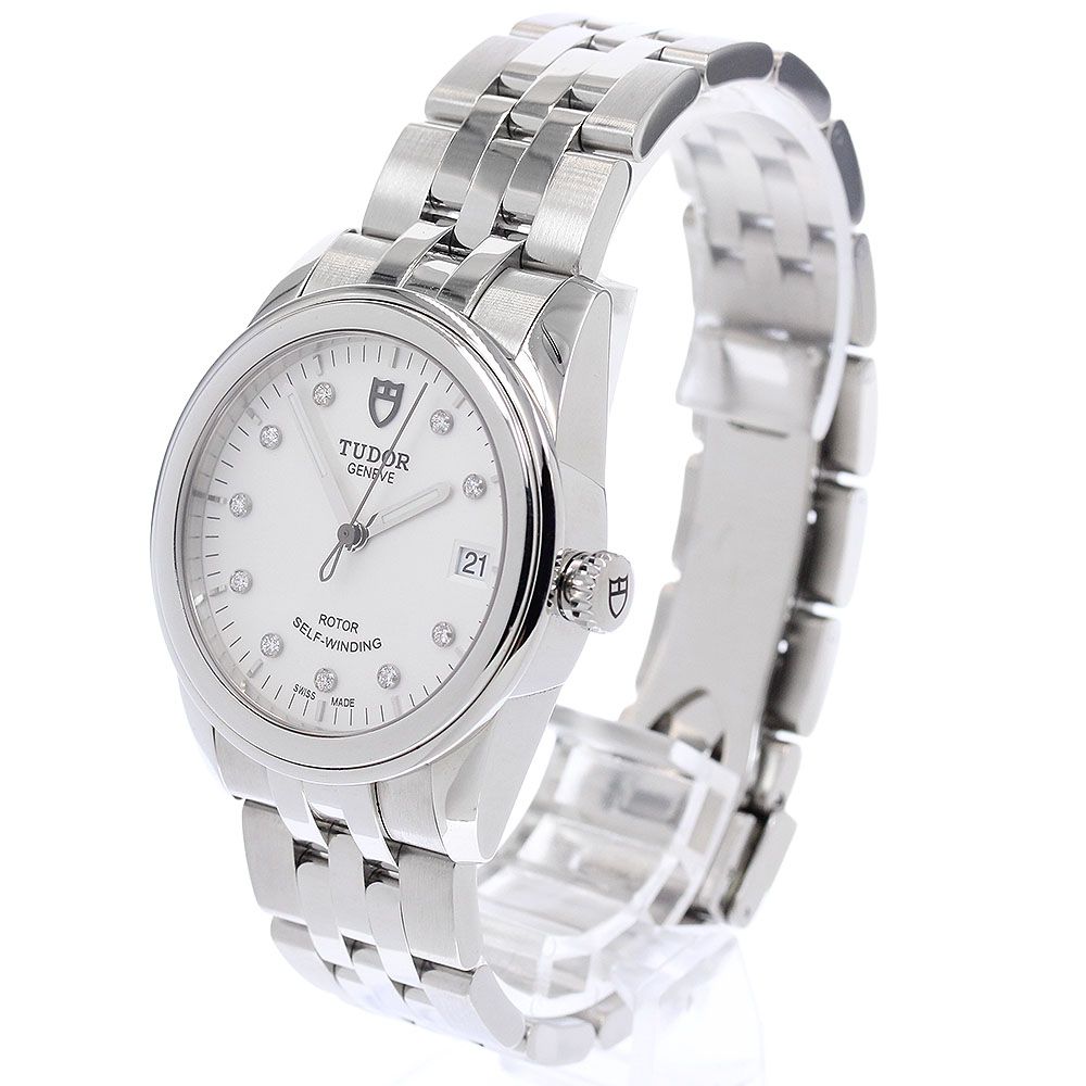 チュードル TUDOR 55000 グラマー デイト 10Pダイヤ 自動巻き メンズ