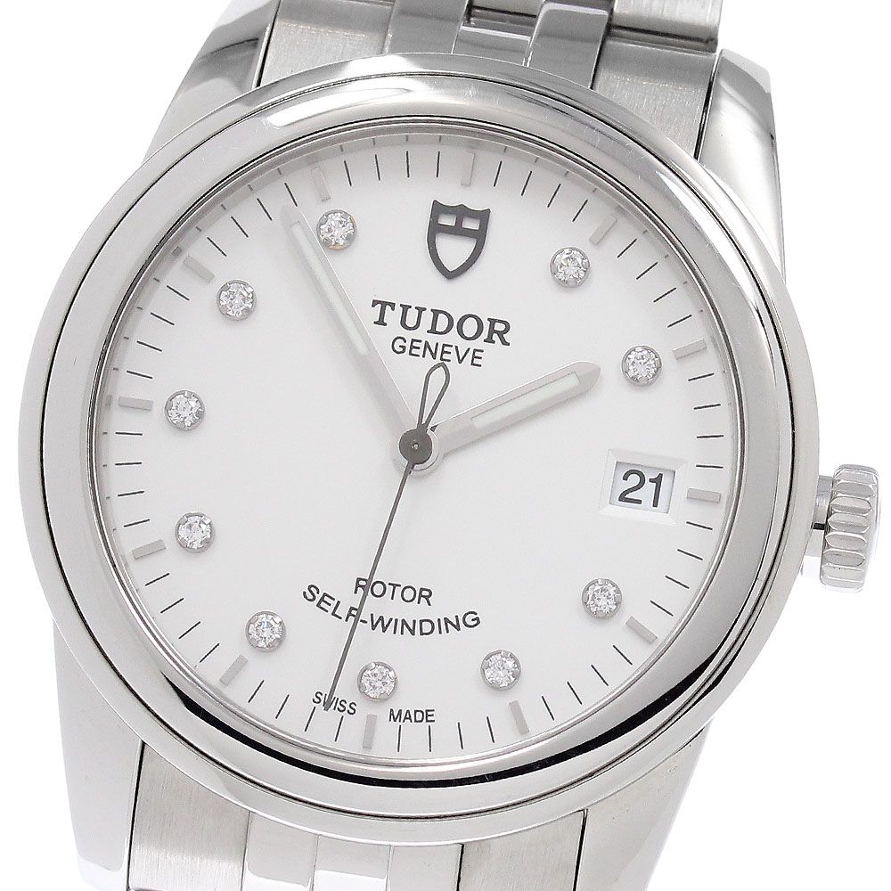 チュードル TUDOR 55000 グラマー デイト 10Pダイヤ 自動巻き メンズ