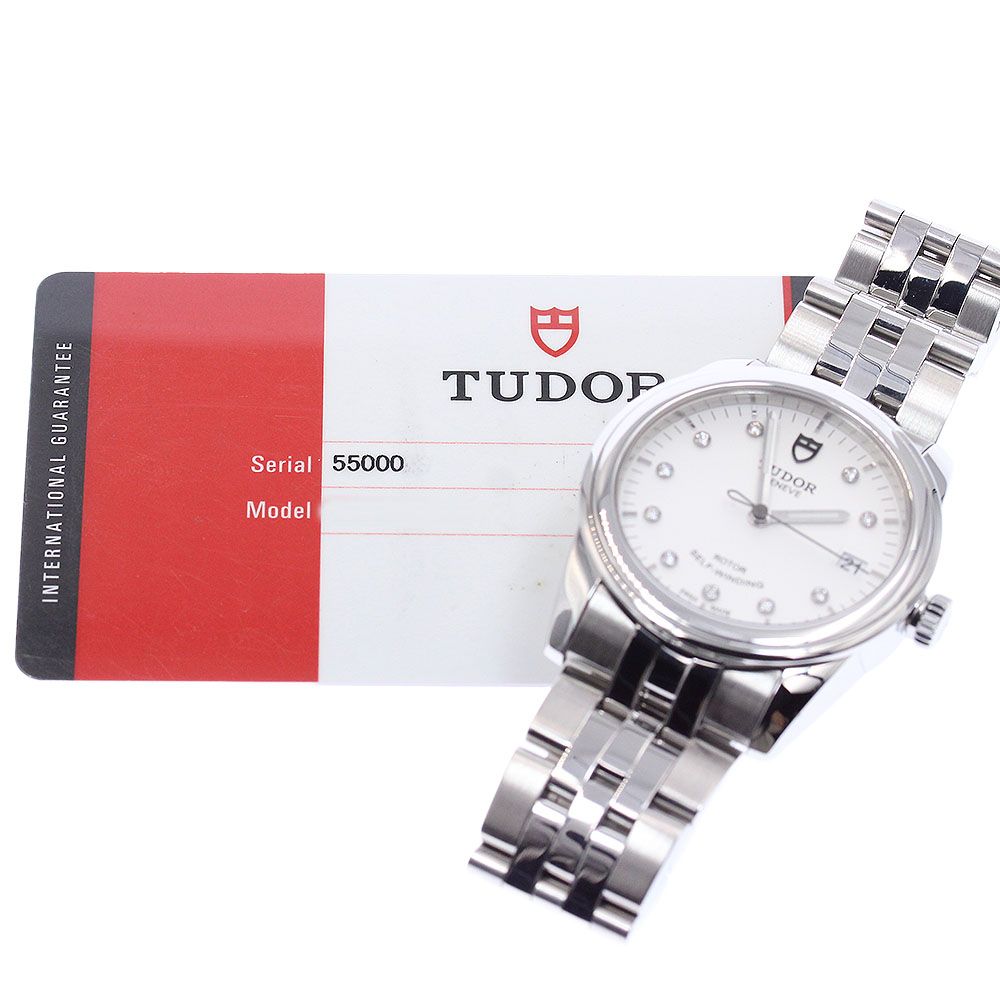 チュードル TUDOR 55000 グラマー デイト 10Pダイヤ 自動巻き メンズ