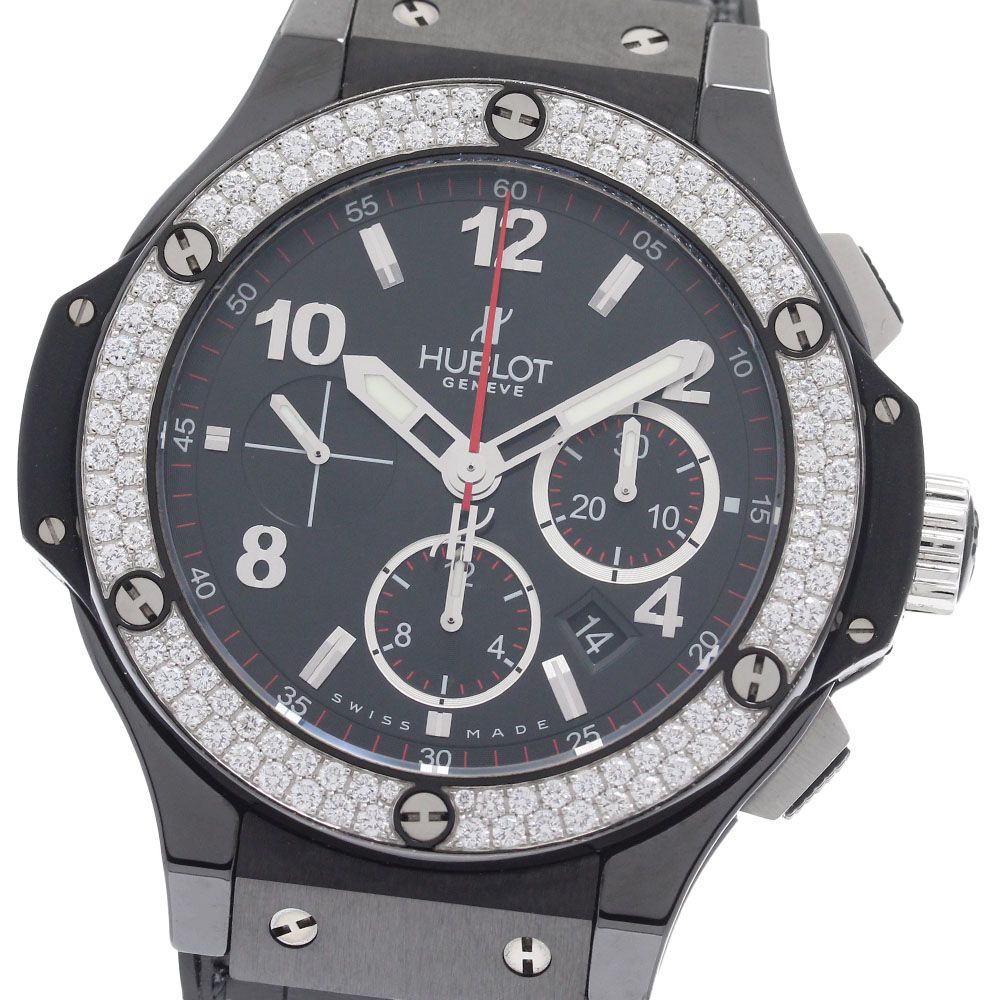 ウブロ HUBLOT 301.CV.130.RX.114 ビッグバン ブラックマジック ダイヤベゼル デイト 自動巻き メンズ 良品 _968646 427,230円