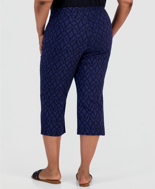 ジェイエムコレクション レディース ボトムス カジュアルパンツ キャップ JM Collection Womens Jacquard Mid Rise PullOn Capri Pants Intre