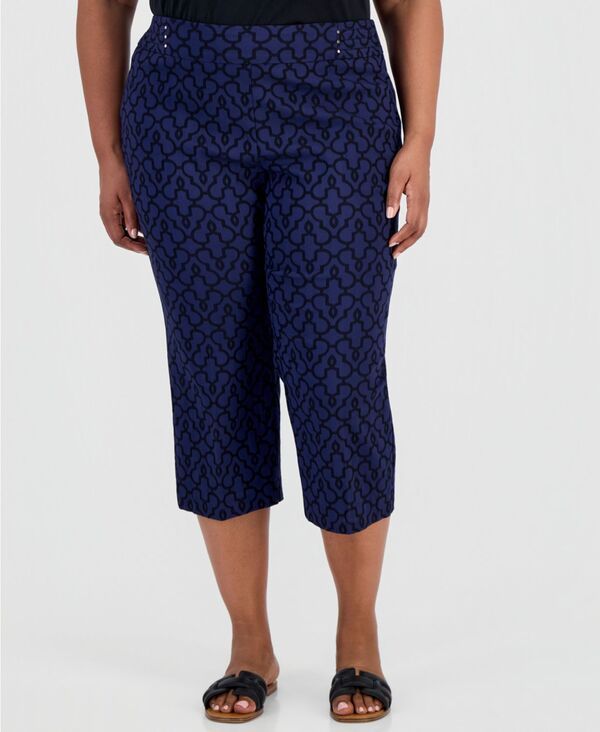 ジェイエムコレクション レディース ボトムス カジュアルパンツ キャップ JM Collection Womens Jacquard Mid Rise PullOn Capri Pants Intre