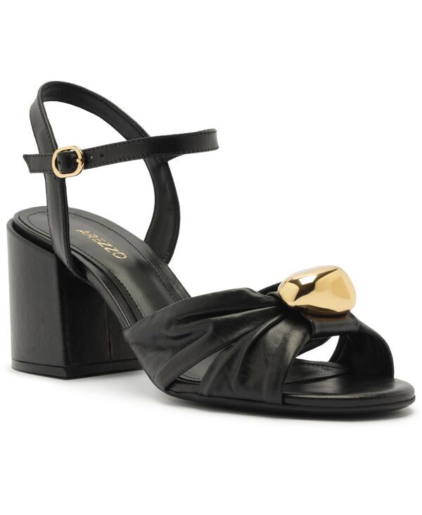 アレッツォ レディース シューズ サンダル ヒール Arezzo Womens Flora Mid Block Heel Sandals Black ブラック