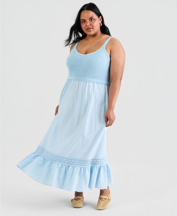アンドノウディス レディース トップス ワンピース マキシ And Now This Womens Crochetop Maxi Dressky Ride
