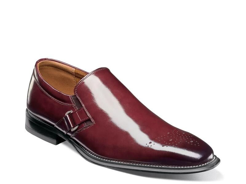 ステイシーアダムス メンズ シューズ スリッポン・ローファー モンクストラップ モンク Stacy AdamsAlistair Monk Strap SlipOn Burgundy バーガンディ