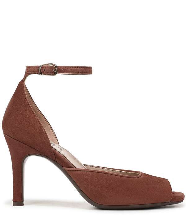 ナチュライザー レディース シューズ パンプスエード アンクル Naturalizer Asha Suede Ankle Strapeep Toe Dress Pumps Cappuccino
