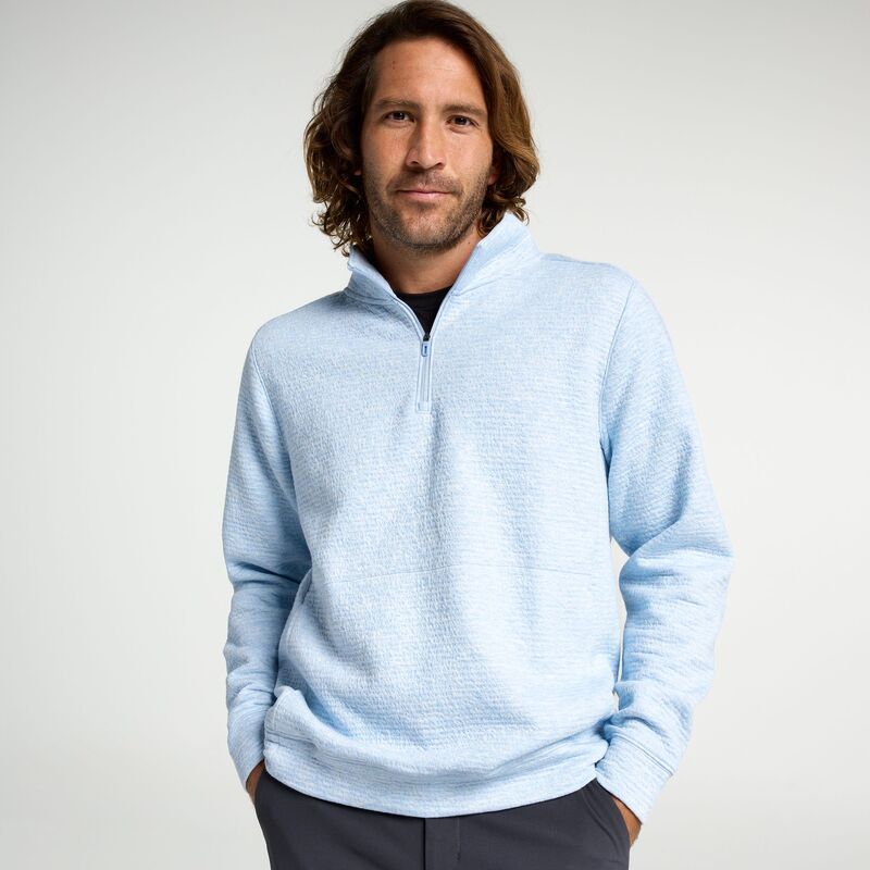 ヴァースト メンズ アウター パーカー・スウェット フリース VRST Mens Recharge Lunar Fleece 14 Zip Light Blue Heather ヘザー