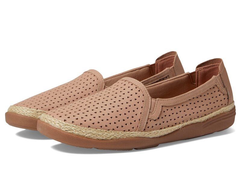 クラークス レディース シューズ スリッポン・ローファー Clarks Elaina Ruby Warm Beige Leather ベージュ