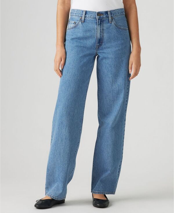 リーバイス レディース ボトムス デニムパンツ ジーンズ Levis Premium Womens MidRise Baggy Dad Jeans Own It Stone ストーン