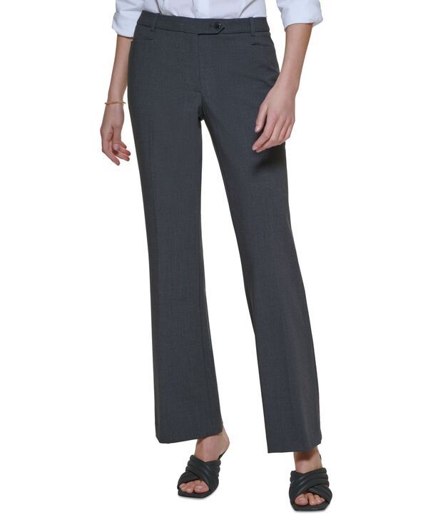カルバンクライン レディース ボトムス カジュアルパンツ プチ Calvin Klein Womens Modern Fitrousers Regular Petite Charcoal チャコール