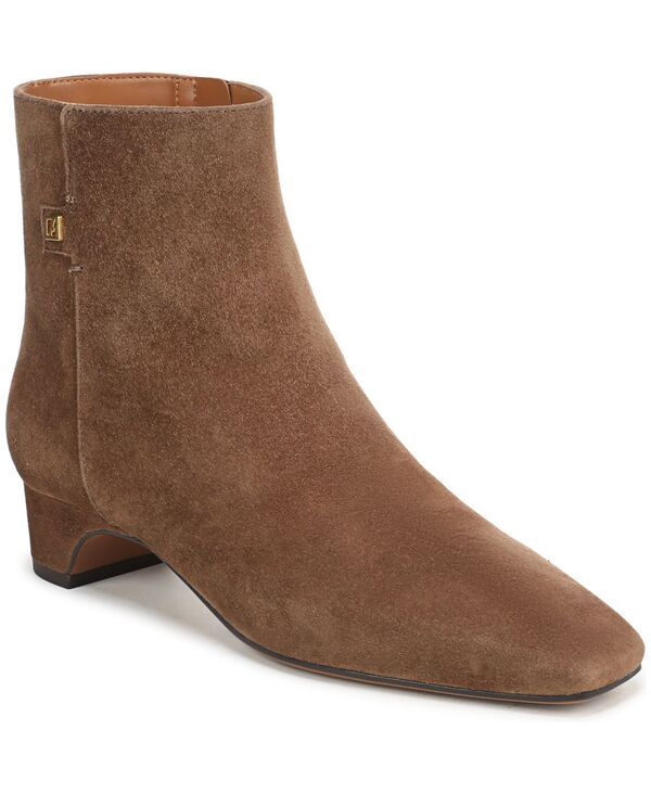 フランコサルト レディース シューズ ブーツ・レインブーツ アンクル Franco Sarto Womens Luella Square Toe Zip Ankle Boots Mocha Suede