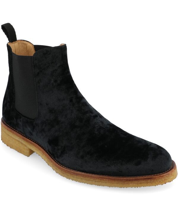 タフト メンズ シューズ ブーツ・レインブーツ チェルシーブーツ チェルシー Taft Mens The Jude Chelsea Boot Black Velour ブラック