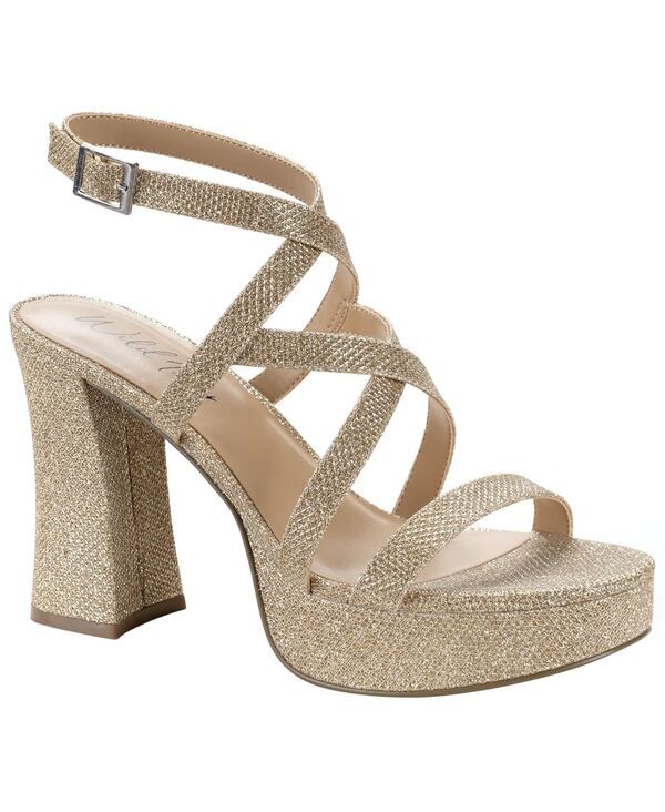 ワイルド ペアー レディース シューズ サンダル プラットフォーム Wild Pair Womens Keely Strappy Platform Dressandals Light Gold Met