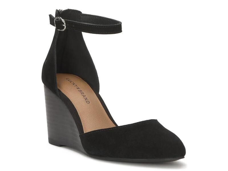 ラッキーブランド レディース シューズ サンダル Lucky BrandNitika Wedge Sandal Black Suede ブラック