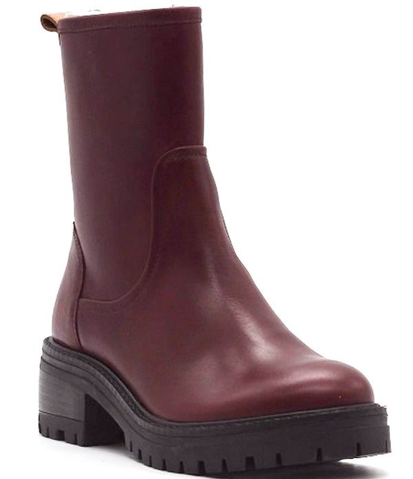 ジェントルソウルズ レディース シューズ ブーツ・レインブーツ レザー Gentle Souls Bailah Leather Booties Burgundy バーガンディ