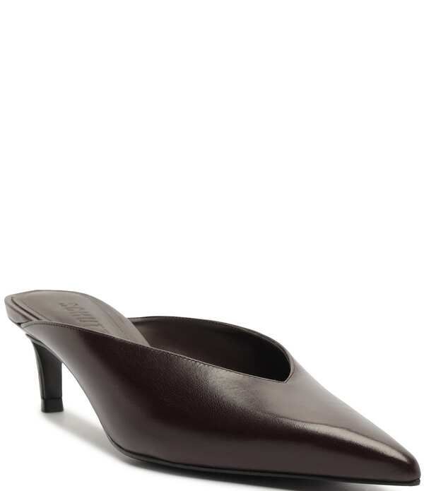 シュッツ レディース シューズ ヒール レザー Schutz Loren Leather Dress Mules Dark Brown ブラウン