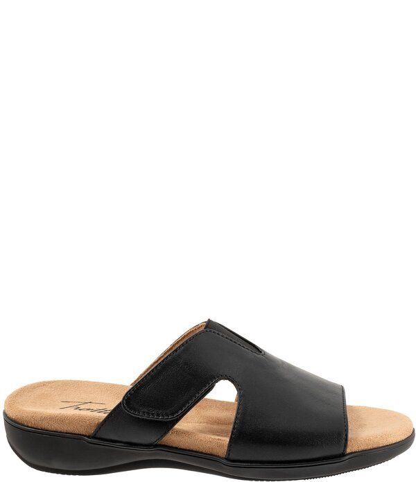 トロッターズ レディース シューズ サンダル レザー Trotters Roxine 20 Leather Slide Sandals Black ブラック