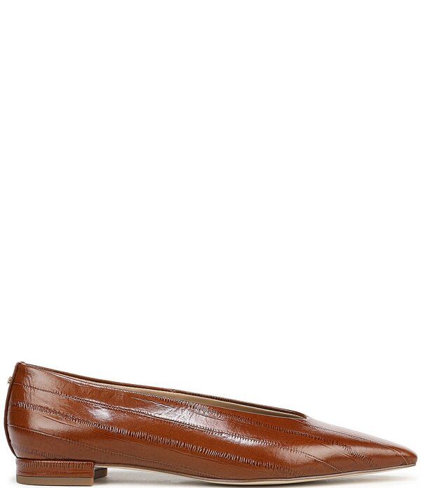 サムエデルマン レディース シューズ パンプス プリント レザー Sam Edelman Emory Polished Leather Eel Print Ballet Flats French Co