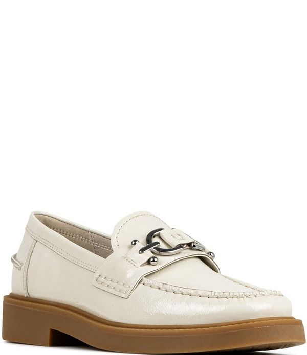 ドナルドプリネール レディース シューズ スリッポン・ローファー レザー Donald Pliner Galilee Crinkle Patent Leather Bit Buckle Loafers