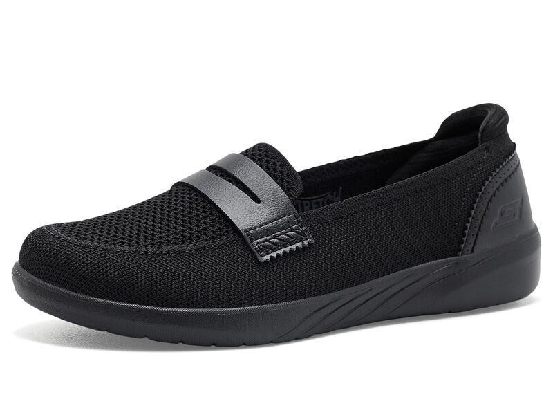 スケッチャーズ レディース シューズ スリッポン・ローファー リラックスフィット Skechers Relaxed Fit Flex Adapt Joleen BlackBlack ブラック