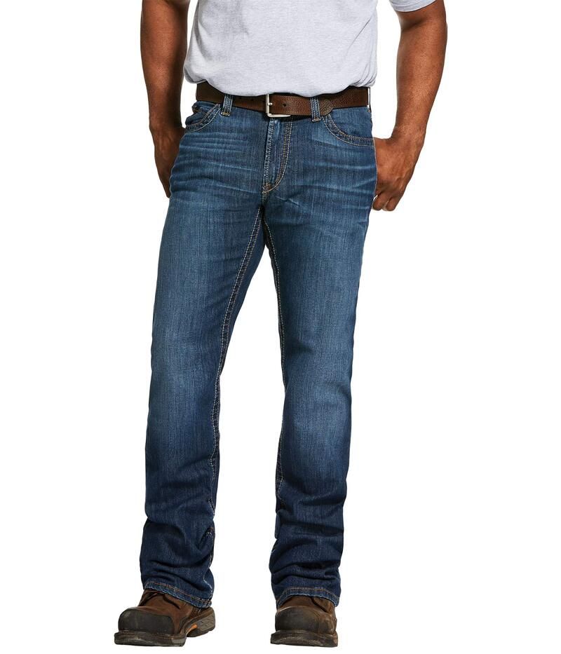 アリアト メンズ ボトムス デニムパンツ ブーツカット ブーツ ジーンズ Ariat M4 Star Duralt Jett Bootcut Jeans in Airway