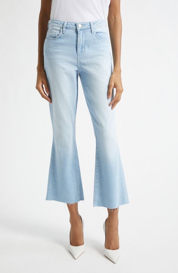 ラジャンス レディース ボトムス デニムパンツ ハイウエスト ジーンズ LAGENCE Kendra High Waist Crop Flare Jeans BAYRIDGE