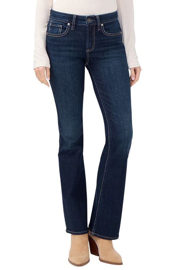 シルバー ジーンズ レディース ボトムス デニムパンツ ブーツカット ブーツ Silver Jeans Co Suki Curvy Mid Rise Slim Bootcut Jeans EVERSL
