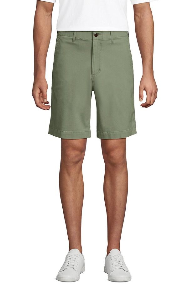 ランズエンド メンズ ボトムス ハーフパンツ・ショーツ Lands End Knockabout 9 Comfort Waist Classic Fit Chino Short Sage セージ