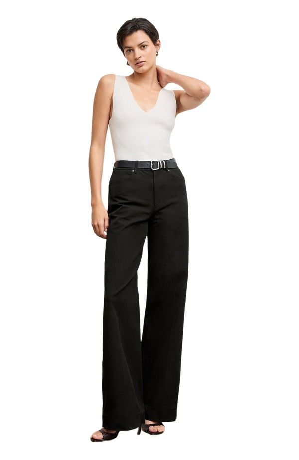 エムエメウラフール レディース ボトムス デニムパンツ MMLaFleur Milo WideLeg Jean Black ブラック