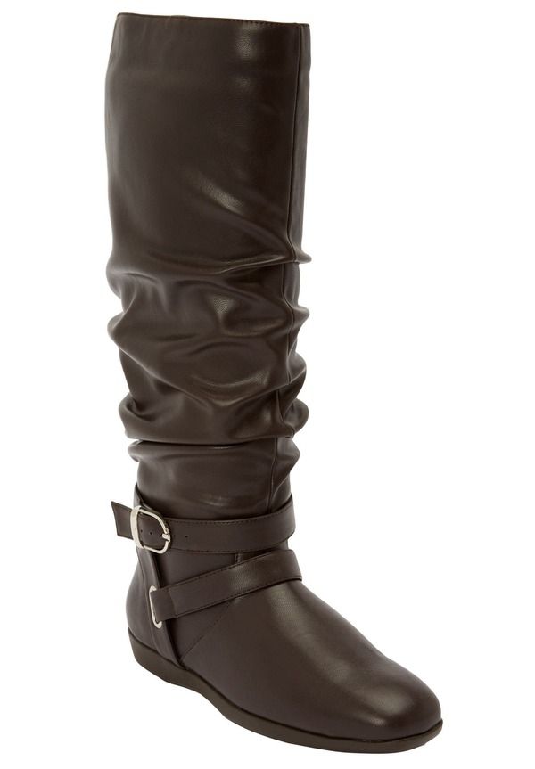 コンフォートビュー レディース シューズ ブーツ・レインブーツ Comfortview The Arya Wide Calf Boot Women BROWN ブラウン