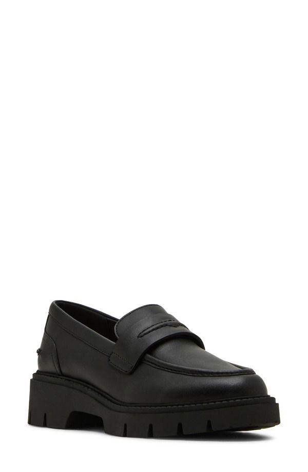 ブロンド レディース シューズ オックスフォード ローファー Blondo Kisha Waterproof Penny Loafer Women BLACK LEATHER ブラック