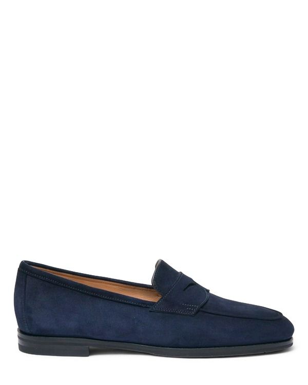 サントーニ レディース シューズ スリッポン・ローファー スエード Santoni Suede Carla Loafer Women Blue ブルー 302,800円