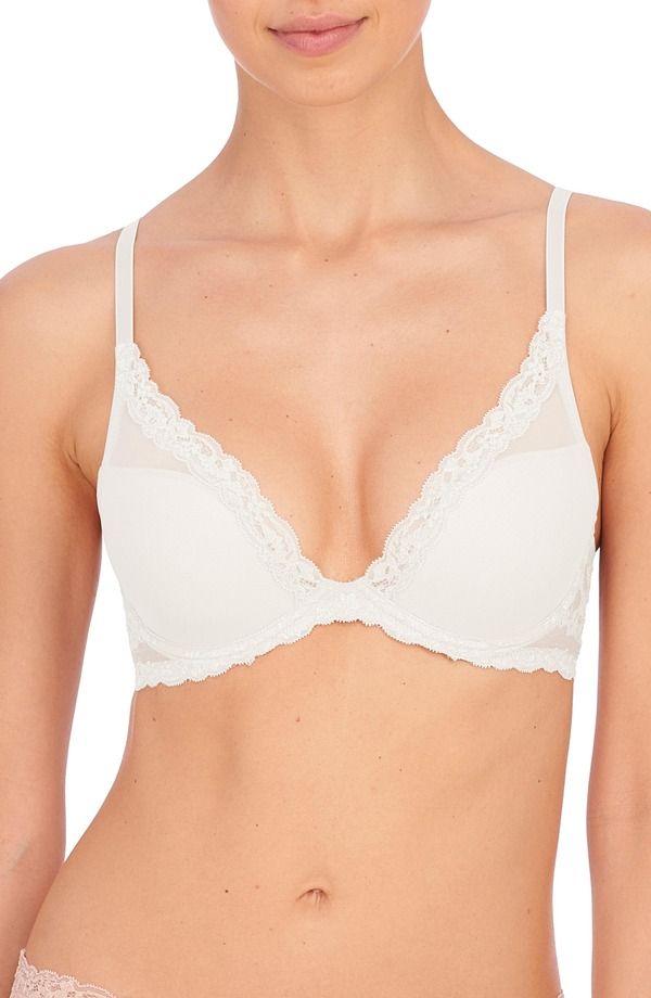 ナトリ レディース トップス Tシャツ Natori Luxe Plunge TShirt Bra White Dove ホワイト