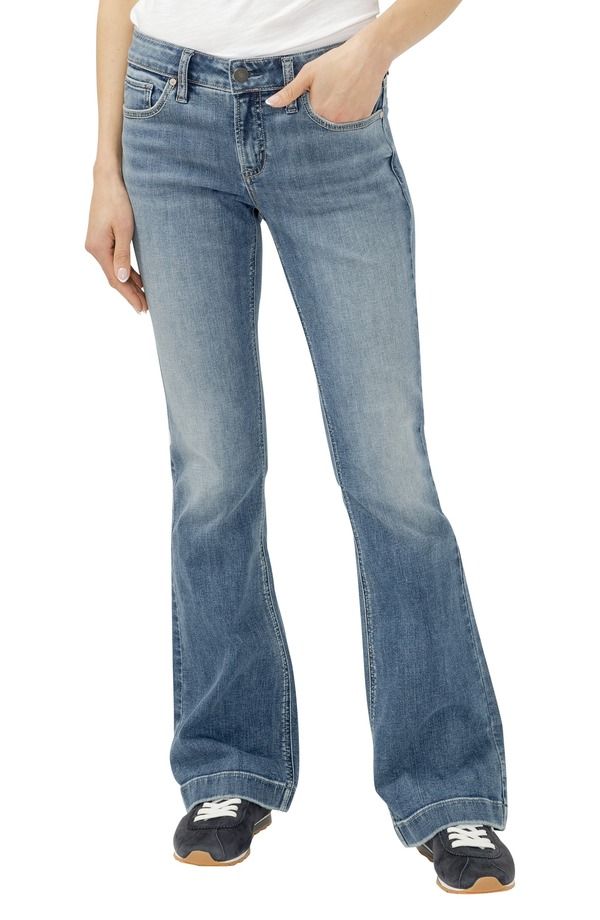 シルバー ジーンズ レディース ボトムス デニムパンツ ブーツカット ブーツ Silver Jeans Co Elyse Curvy Mid Rise Bootcut JeansATURDAY MOR 22,896円