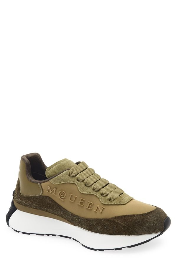 マックイーン メンズ シューズ スニーカー プリント McQueen Sprint Runner Sneaker Men GRASS GREEN グリーン