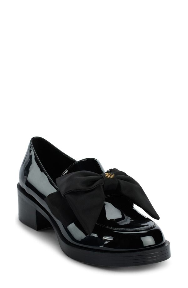 カール ラガーフェルド レディース シューズ オックスフォード ローファー KARLAGERFELD PARIS Camilia Bow Loafer Women BLACK ブラック