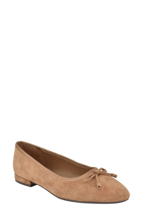 カルバンクライン レディース シューズ パンプス Calvin Klein Cyrie Bow Embellished Ballet Flat Women MEDIUM NATURAL