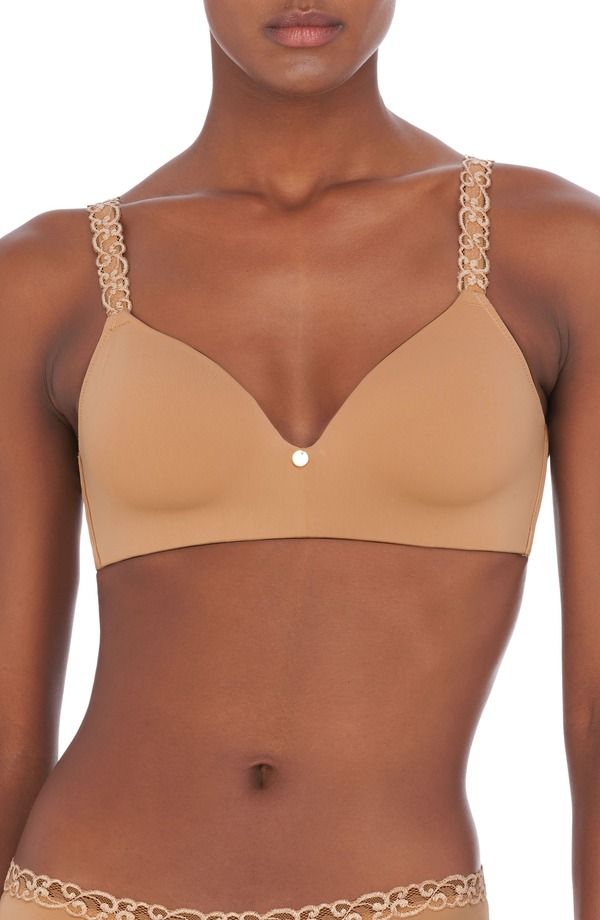ナトリ レディース トップス Tシャツ Natori Pure Luxe Wireless Contour Bra CAFE