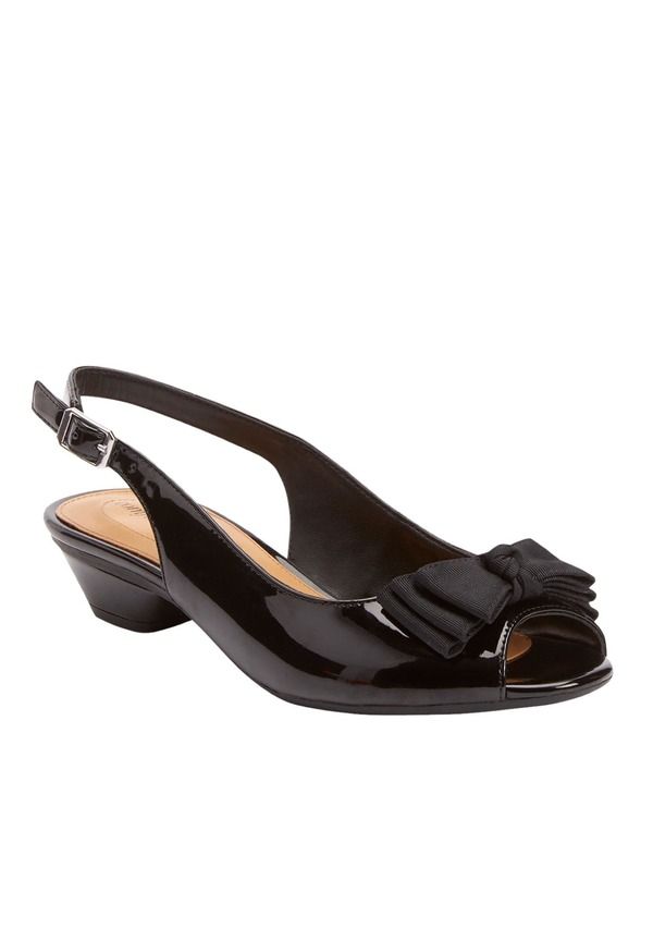 コンフォートビュー レディース シューズ ヒール Comfortview The Reagan Slingback BLACK ブラック