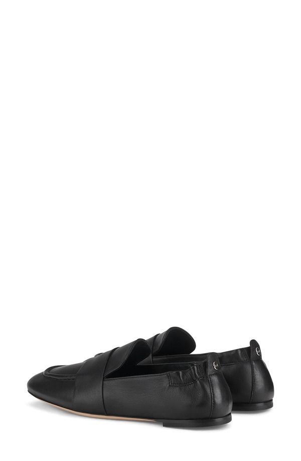 エージーエル レディース シューズ スリッポン・ローファー レザー AGL Cristiana Leather Moccasin Women NERO