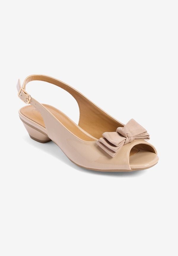 コンフォートビュー レディース シューズ ヒール Comfortview The Reagan Slingback BEIGE ベージュ