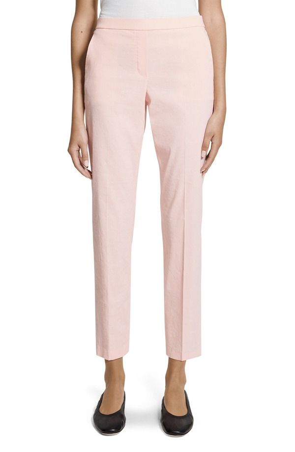 セオリー レディース ボトムス カジュアルパンツ Theory Treeca Pull On Crop Slim Leg Pants WARM PINK XKE ピンク