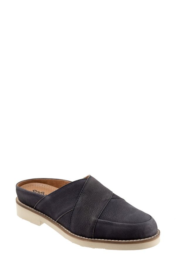 ソフトウォーク レディース シューズ ヒール SoftWalk Wessex Mule Women NAVY NUBUCK ネイビー