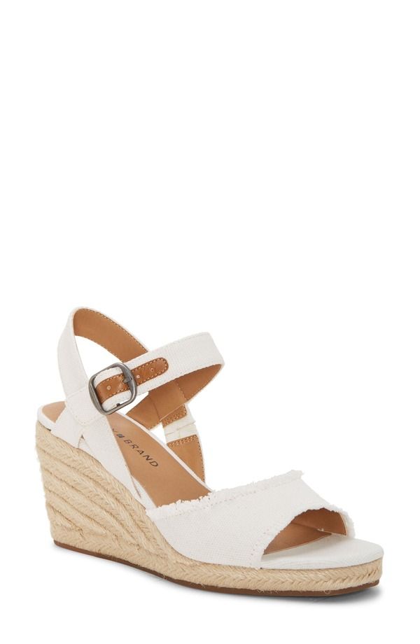 ラッキーブランド レディース シューズ サンダル Lucky Brand Mindra Espadrille Wedge Sandal Women WHITE FABRIC ホワイト