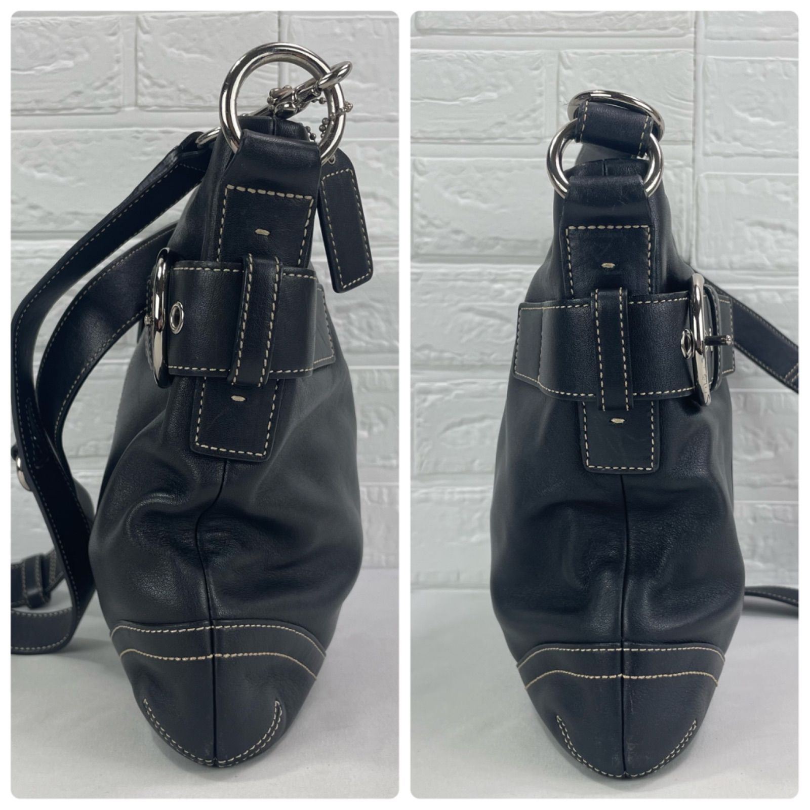 美品】COACH コーチ グラブタンレザー ショルダーバッグ ハンドバッグ
