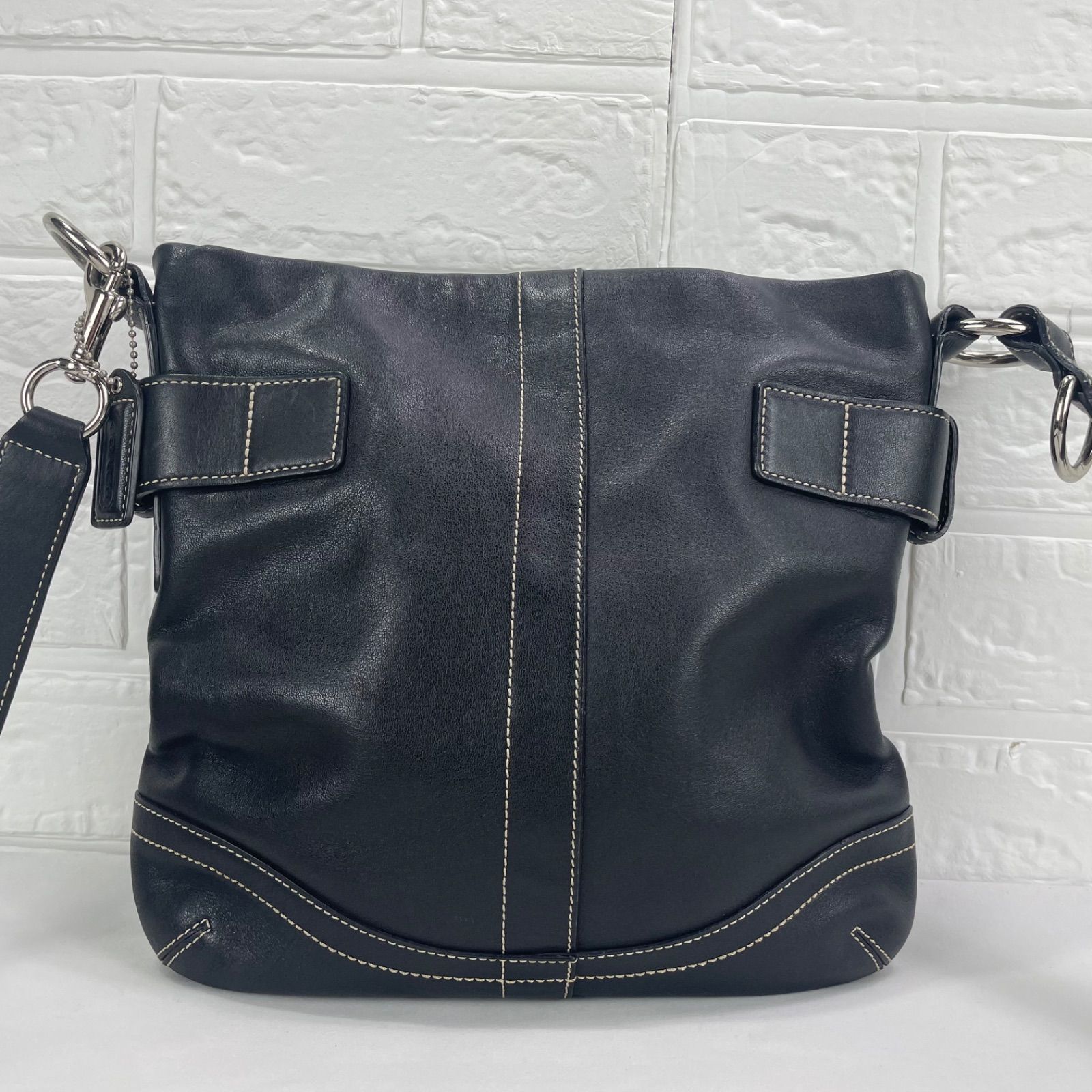 美品】COACH コーチ グラブタンレザー ショルダーバッグ ハンドバッグ