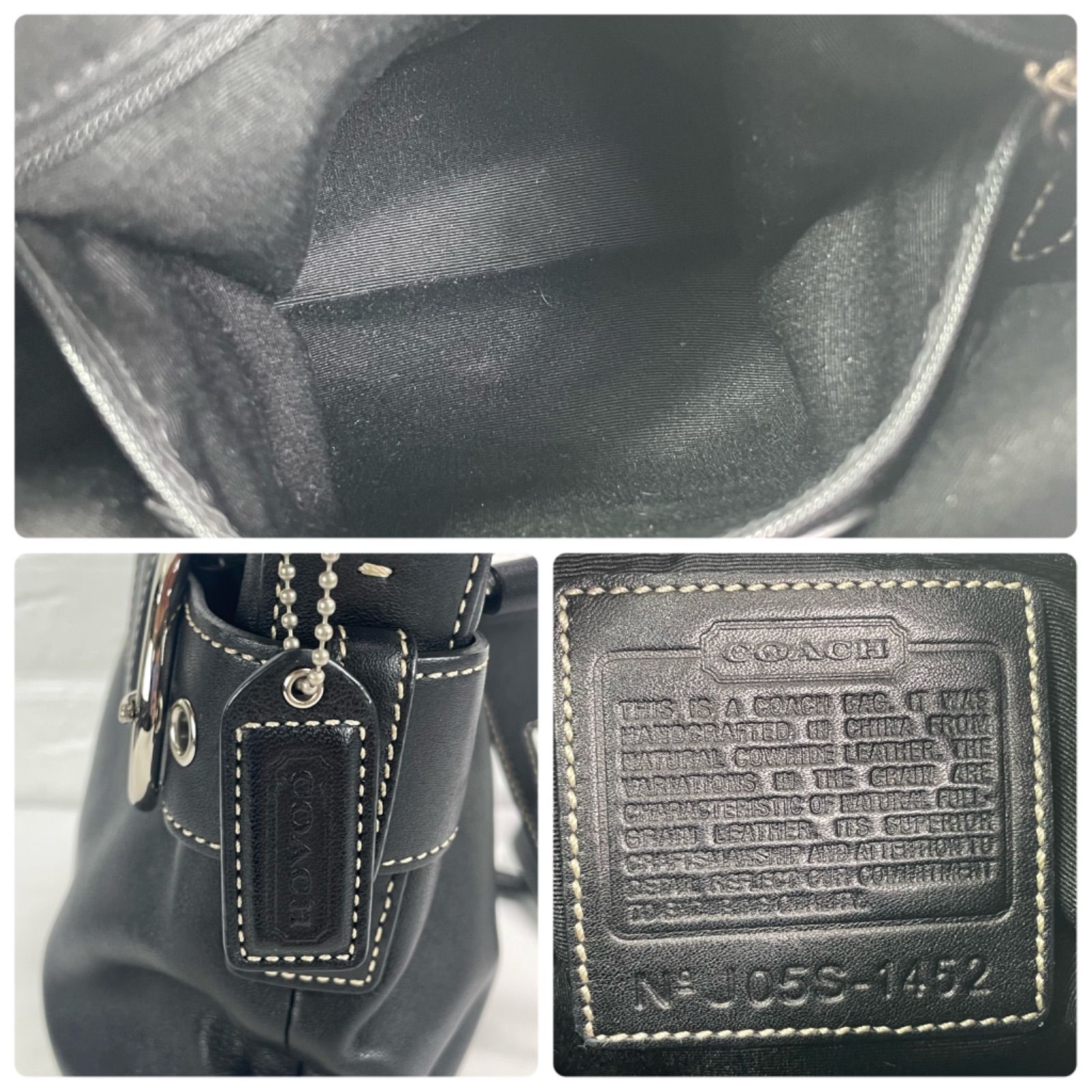 美品】COACH コーチ グラブタンレザー ショルダーバッグ ハンドバッグ